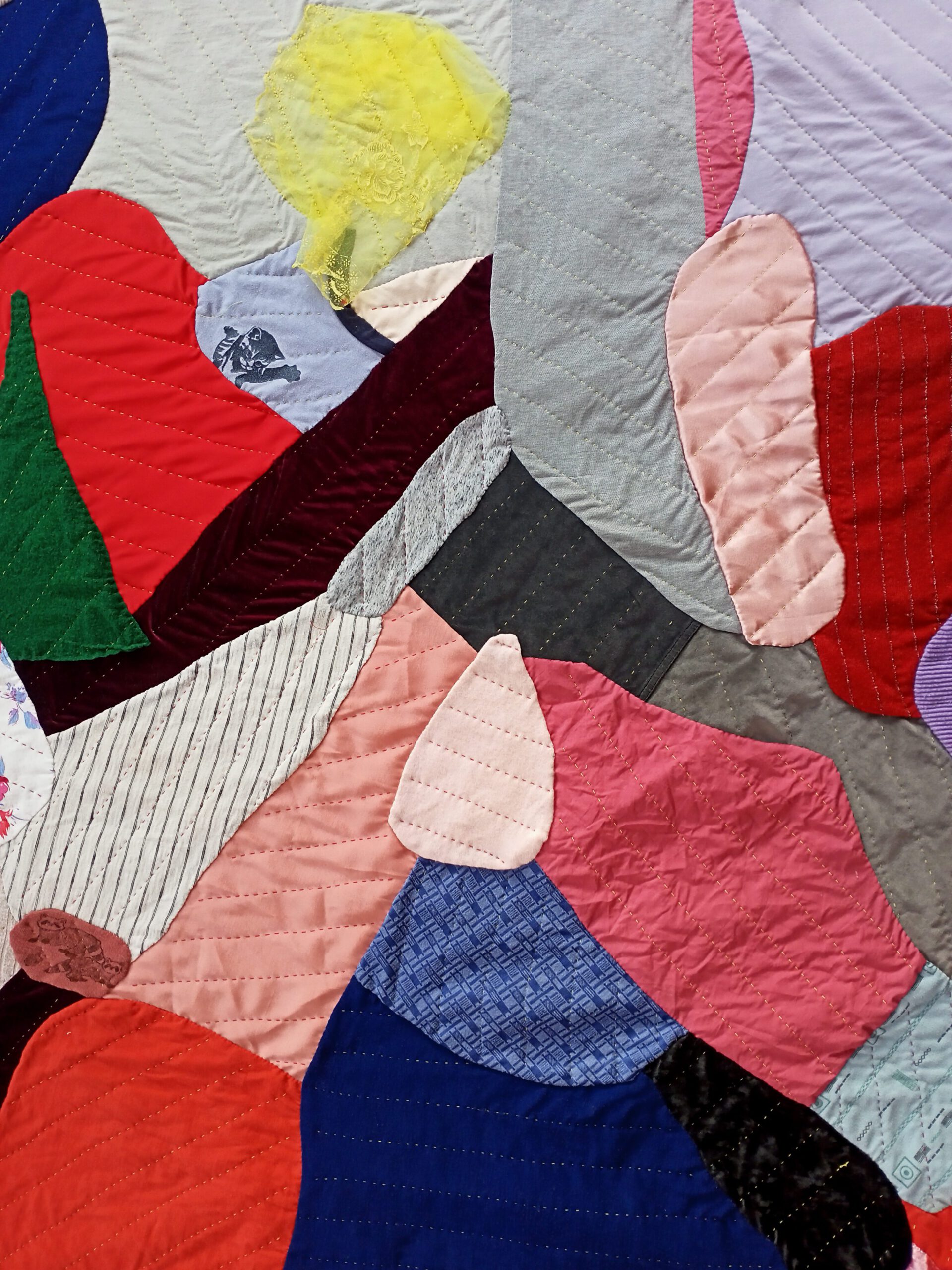 textile Collage als Wohndekoration